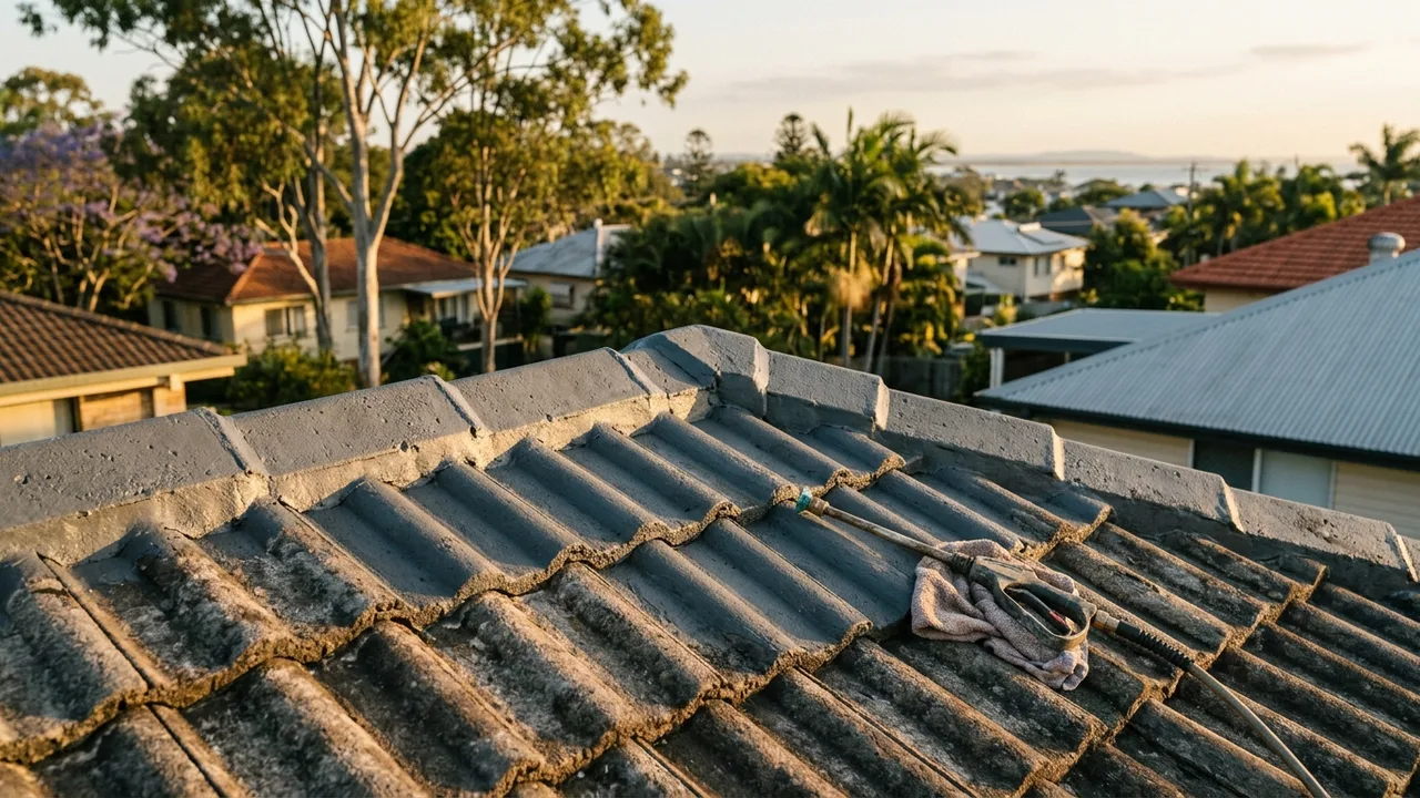 Brisbane roof restoration detail relevant to "How Long Will a Roof Restoration Last in Brisbane's Climate?"