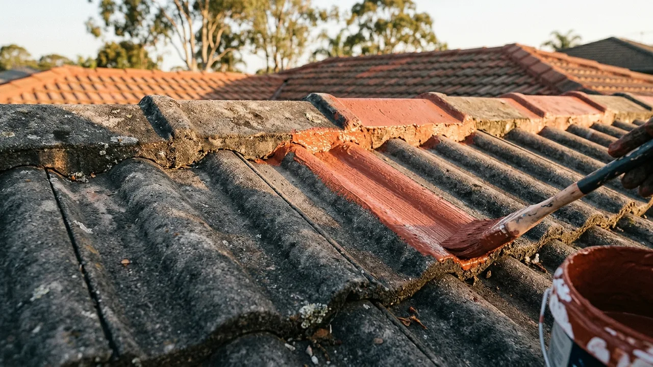 Brisbane roof restoration detail relevant to "How Often Does a Brisbane Roof Actually Need Restoring?"